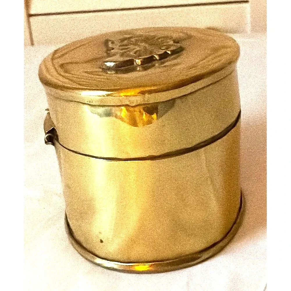 Trinket Box Brass Vintage Butterfly Hinged Lid Feminine Coquette Grann Core